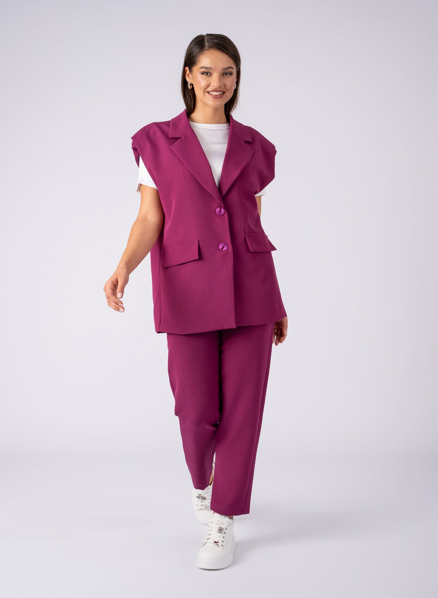 Compleu casual, 2 piese, Magenta