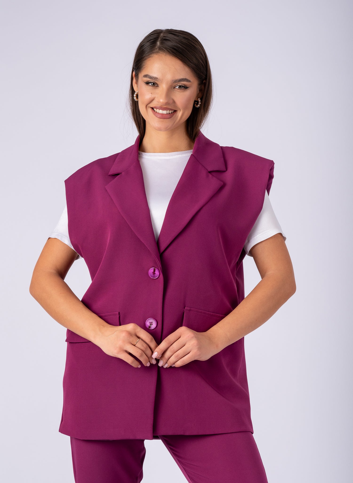 Compleu casual, 2 piese, Magenta