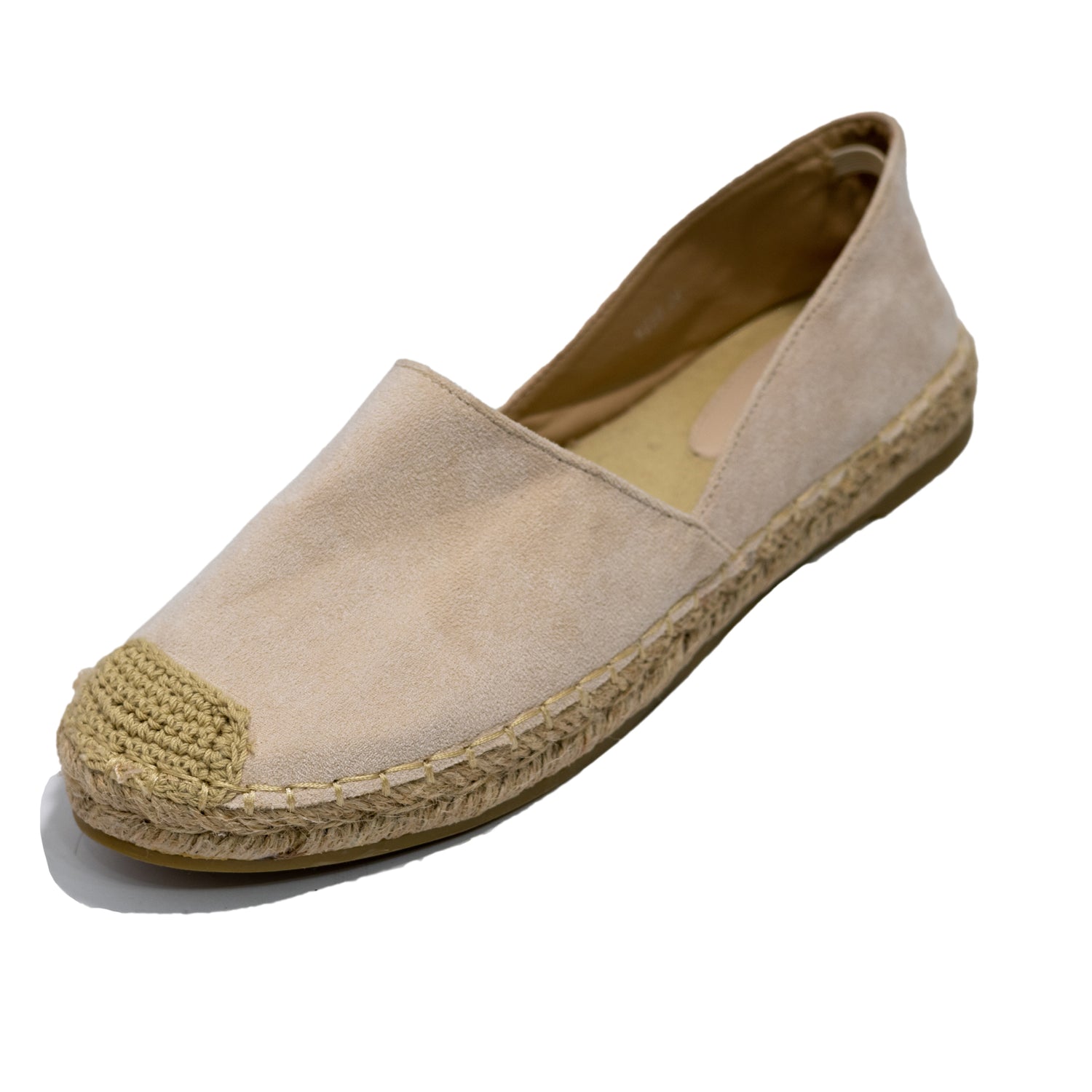 Espadrile nude comode din piele eco